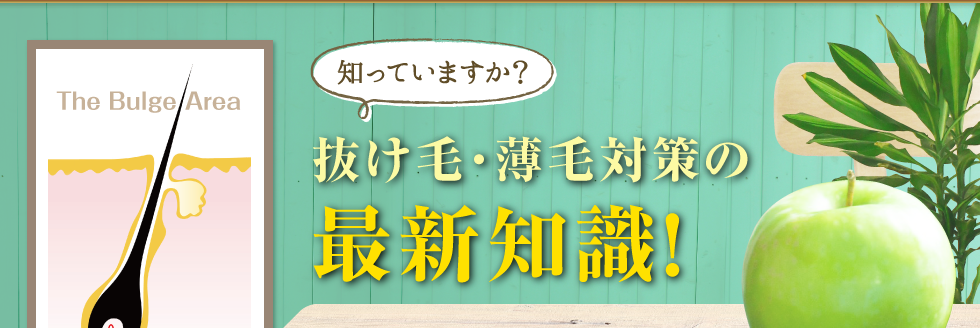 知っていますか？抜け毛・薄毛対策の最新知識！
